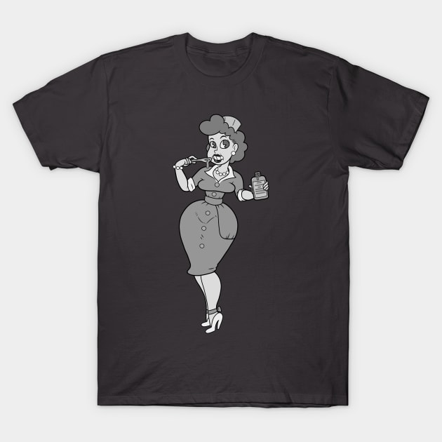 Vitameatavegamin Girl in B&W T-Shirt by TheSuperAbsurdist